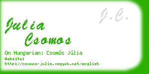 julia csomos business card