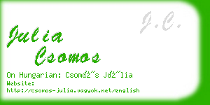 julia csomos business card